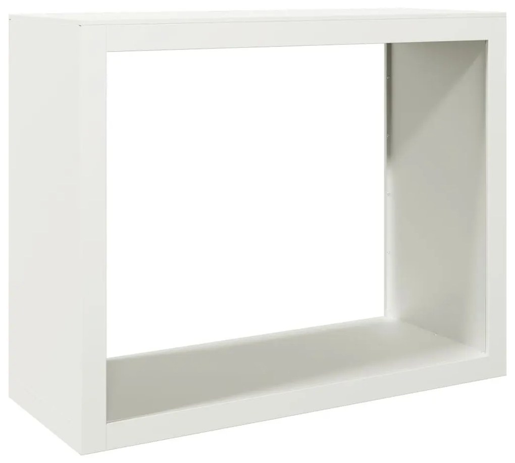 fehér acél tűzifatároló 100 x 40 x 80 cm
