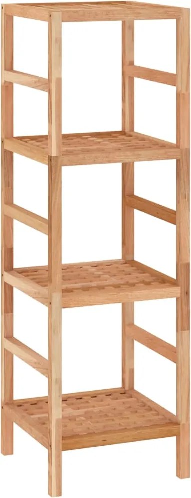 vidaXL tömör diófa fürdőszobapolc 35,5 x 35,5 x 112,5 cm