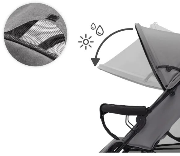 KINDERKRAFT - Babakocsi TIK Stone szürke