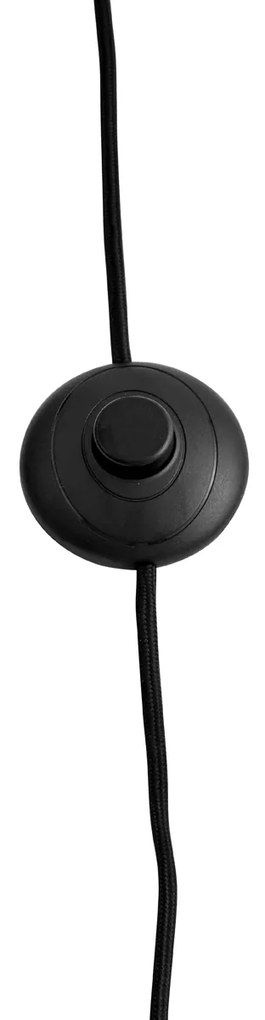 Art Deco állólámpa fekete füstüveggel - Vidro