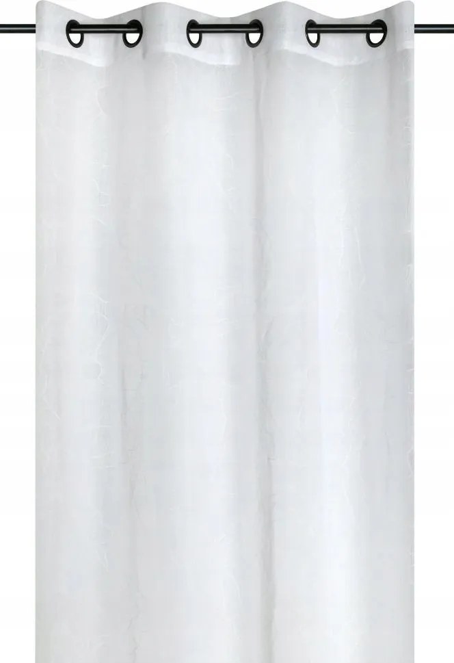 Eugenie készfüggöny 140x260 cm virágos fehér fátyol ablakra Boho átvezetők