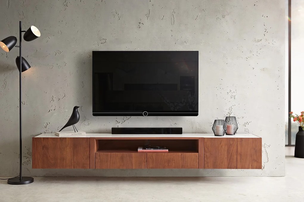 SECARA-II prémium akác fali TV-szekrény -220cm