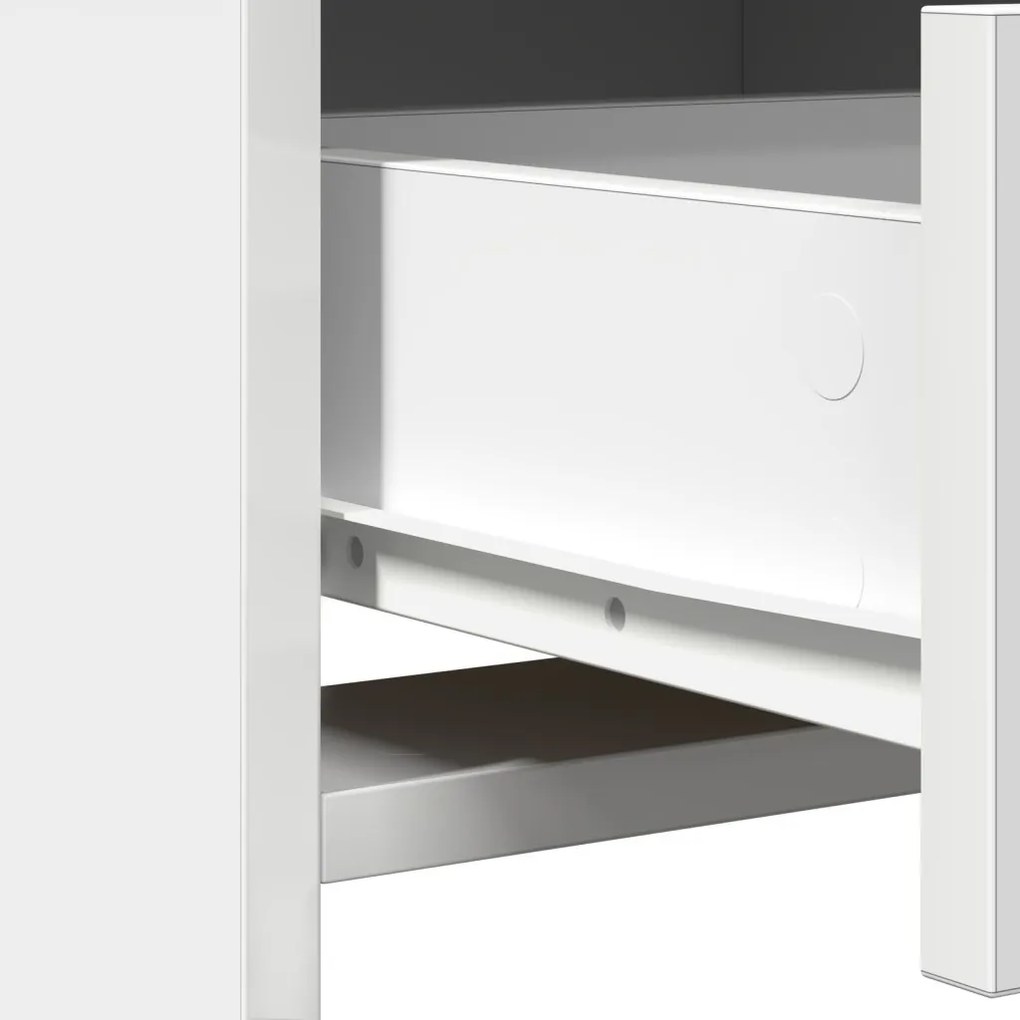 LED-es pipereasztal Fehér 50x41x135 cm