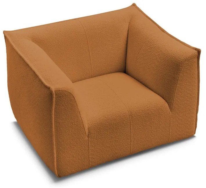 Mustársárga buklé fotel Giorgia – Bobochic Paris