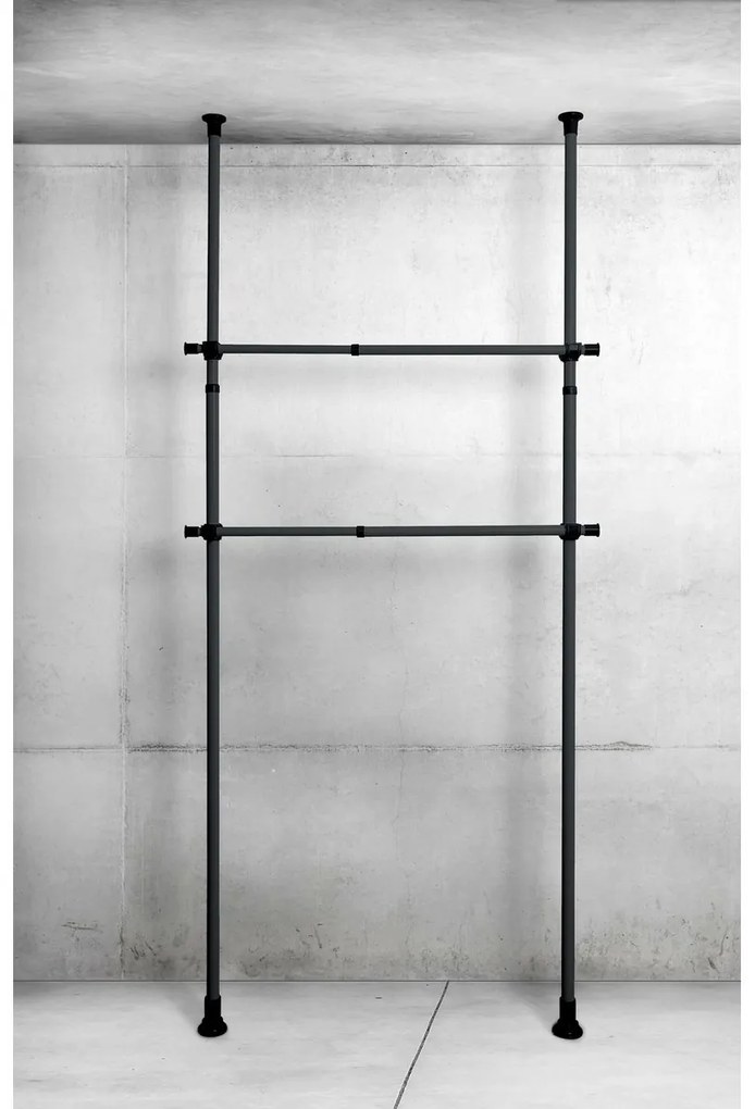 Wenko 2 db Herkules teleszkópos vízszintes rúdszett, fekete