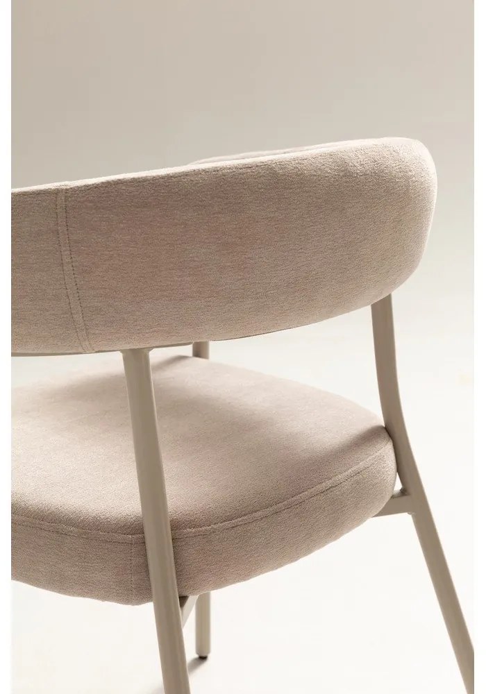 Bézs kárpitozott karfás étkezőfotel szett 2 db-os Yuri – MOME