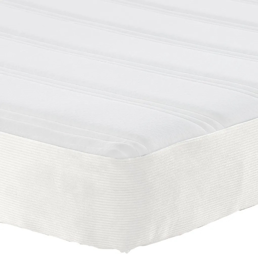Pocket Spring Mattress Krém 180x200x20 cm Közepesen Kemény Szövet