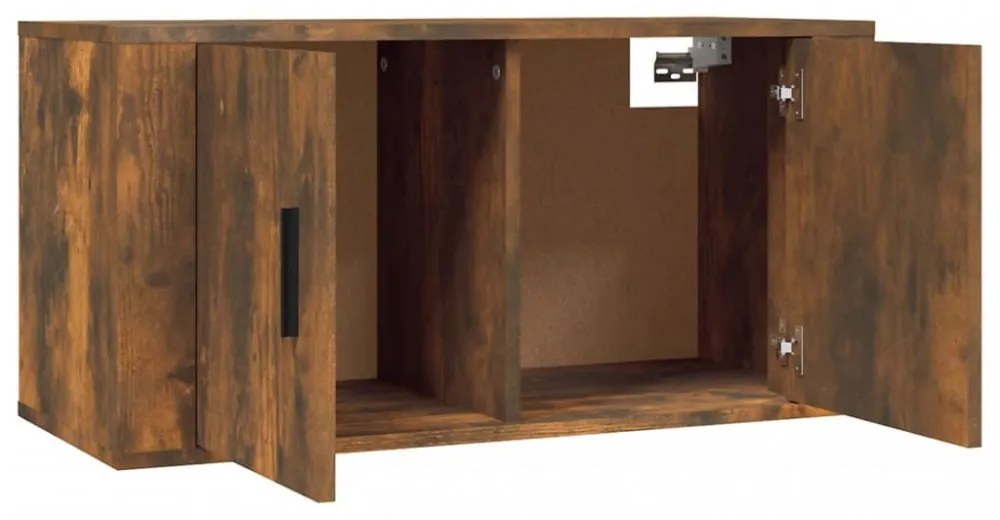 füstös tölgy színű fali TV-szekrény 80 x 34,5 x 40 cm