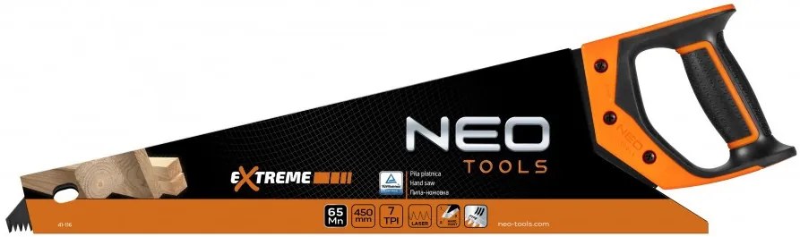 Rókafarkú Fűrész 450Mm 7 Tpi Ptfe Neo Tools