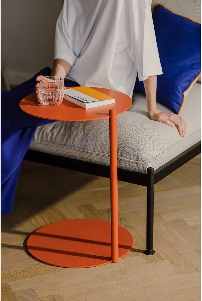 Acél kerek tárolóasztal 41x40 cm Ande – noo.ma