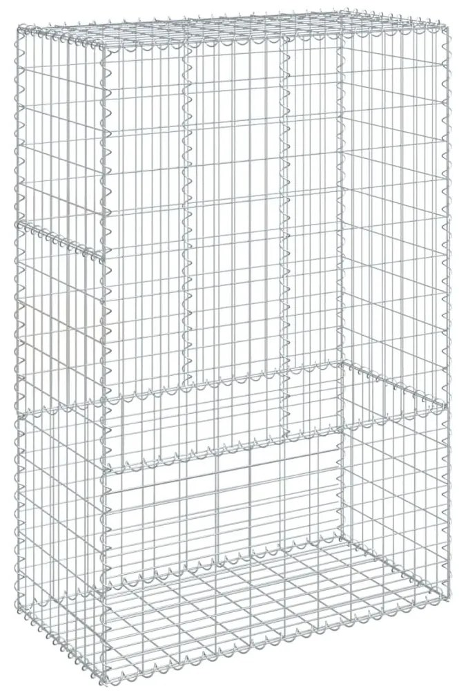 horganyzott vas gabion kosár fedéllel 100 x 50 x 150 cm