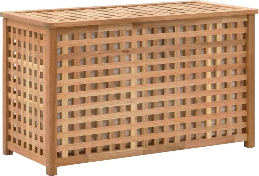 vidaXL tömör diófa szennyestartó láda 77,5 x 37,5 x 46,5 cm