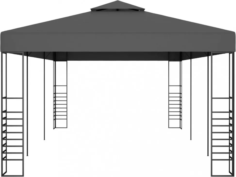antracitszürke pavilon 3 x 6 m