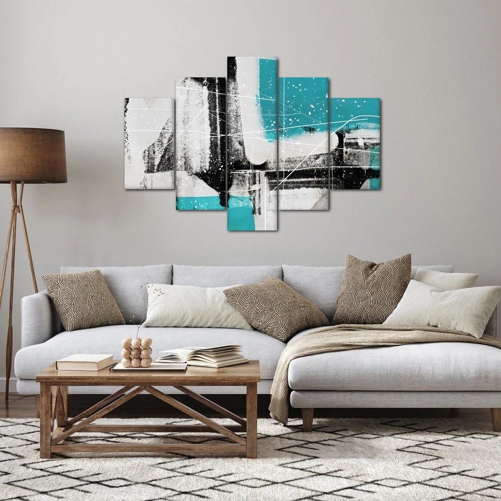 Kép - Türkiz absztrakció (150x105 cm)