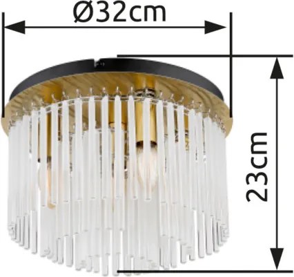 GLOBO 15698DM GORLEY Glamour Mennyezeti Lámpa IP20