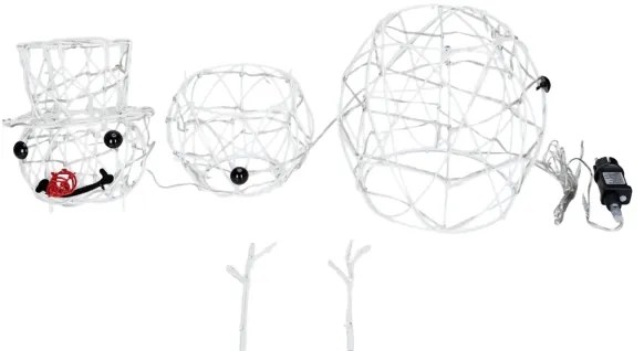 Aigostar-LED Kültéri karácsonyi dekoráció LED/3,6W/31/230V 2700K 60cm IP44 hóember