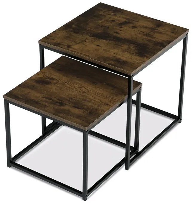 Lerakóasztal 50 × 50 × 52 cm, MDF, öregfa AF-076 OLW