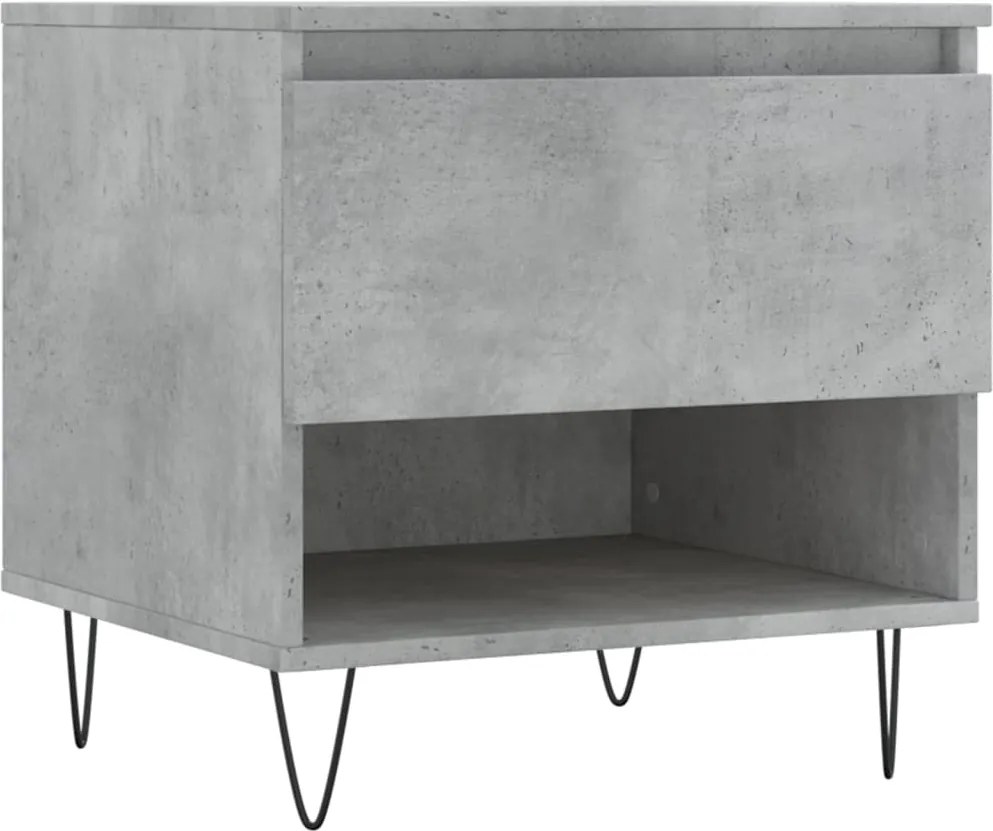 vidaXL betonszürke szerelt fa dohányzóasztal 50 x 46 x 50 cm