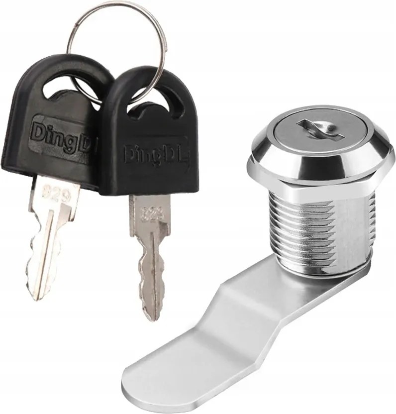 Kazettás Zár 16mm 2 Kulcsos Negyed Forgatható Szekrény Postaláda