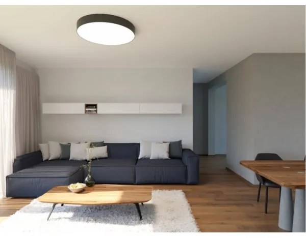 LED2 - MONO LED mennyezeti lámpa 60W 230V 3000/4000K fekete