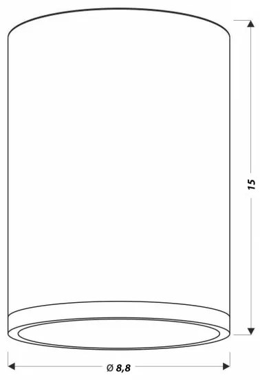 LED Mennyezeti lámpa TUBA LED/9W/230V