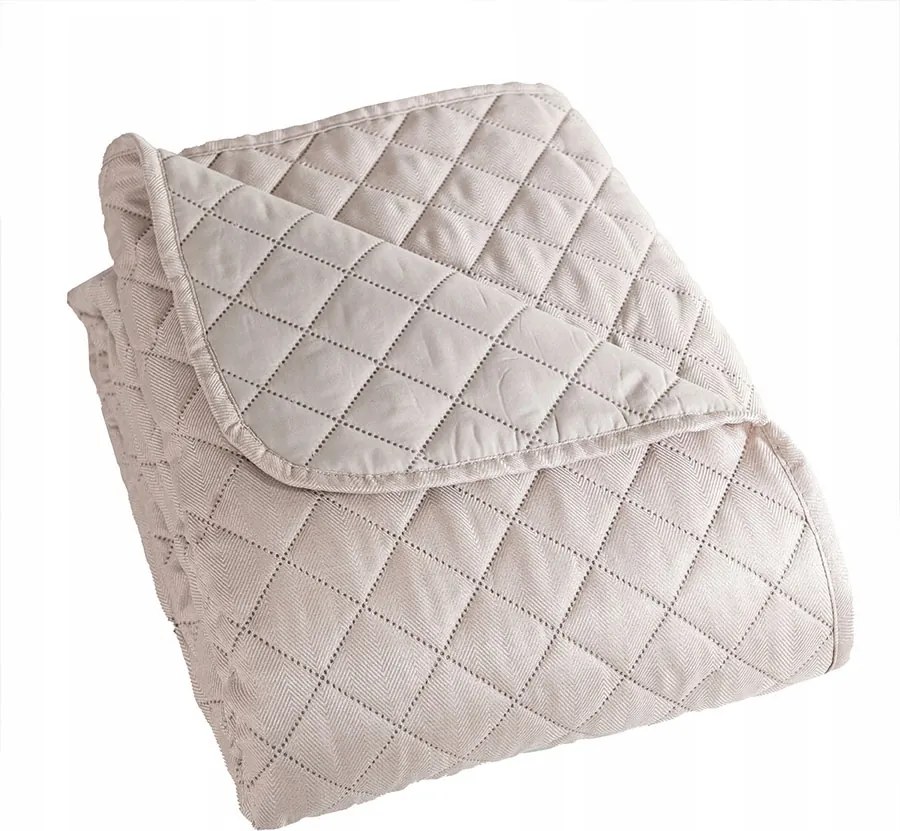 Dekoratív ágytakaró Fenyő 220x240 cm Világos bézs