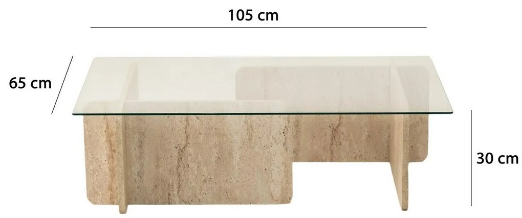 Escape Travertine konferenciaasztal