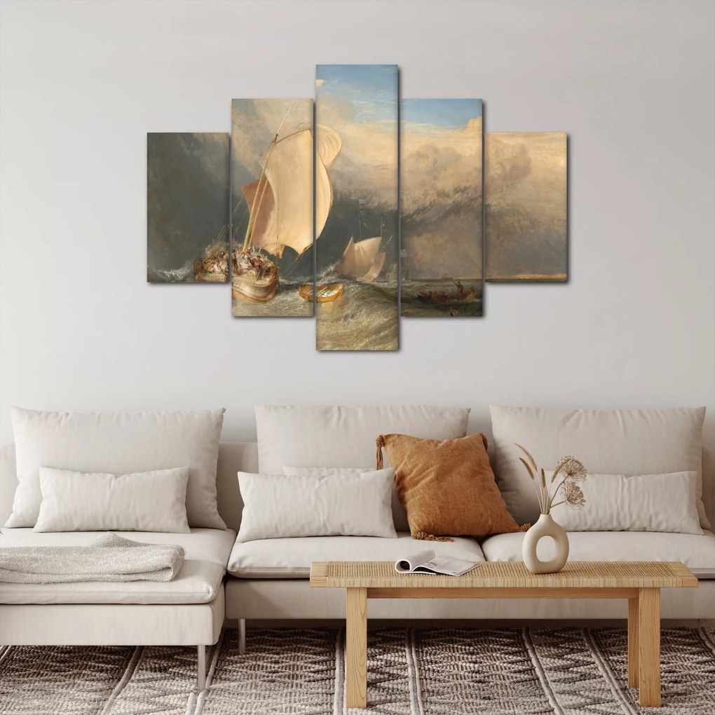 Kép - William Turner, Fishing Boats with Hucksters Bargaining for Fish, reprodukciók (150x105 cm)
