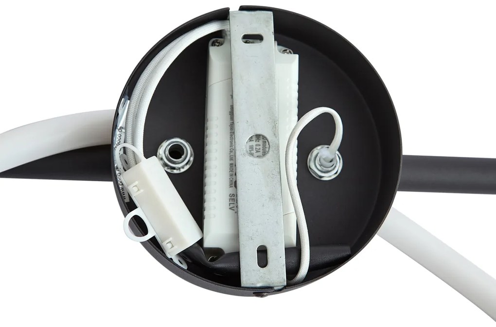 Modern mennyezeti lámpa fekete, LED-del, 3 lépésben dimmelhető - Keri