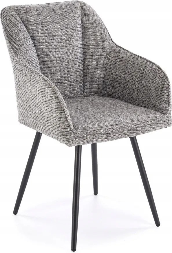 Szürke kárpitozott forgószék fésülködőasztalhoz, nappaliba modern K576