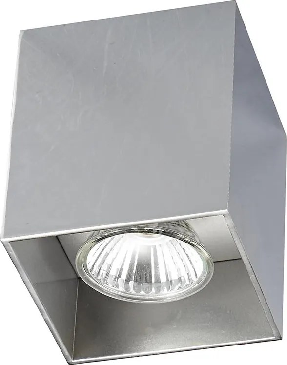 Krómszínű, négyzet alakú felületre szerelhető lámpatest Square Zuma Line