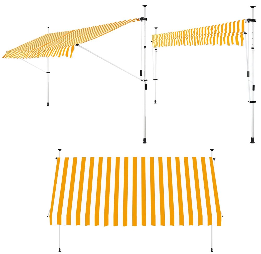 Detex® Sárga-fehér napellenző - 300 cm