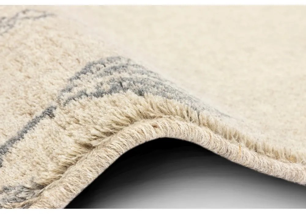 Bézs gyapjú szőnyeg 133x180 cm Decori – Agnella