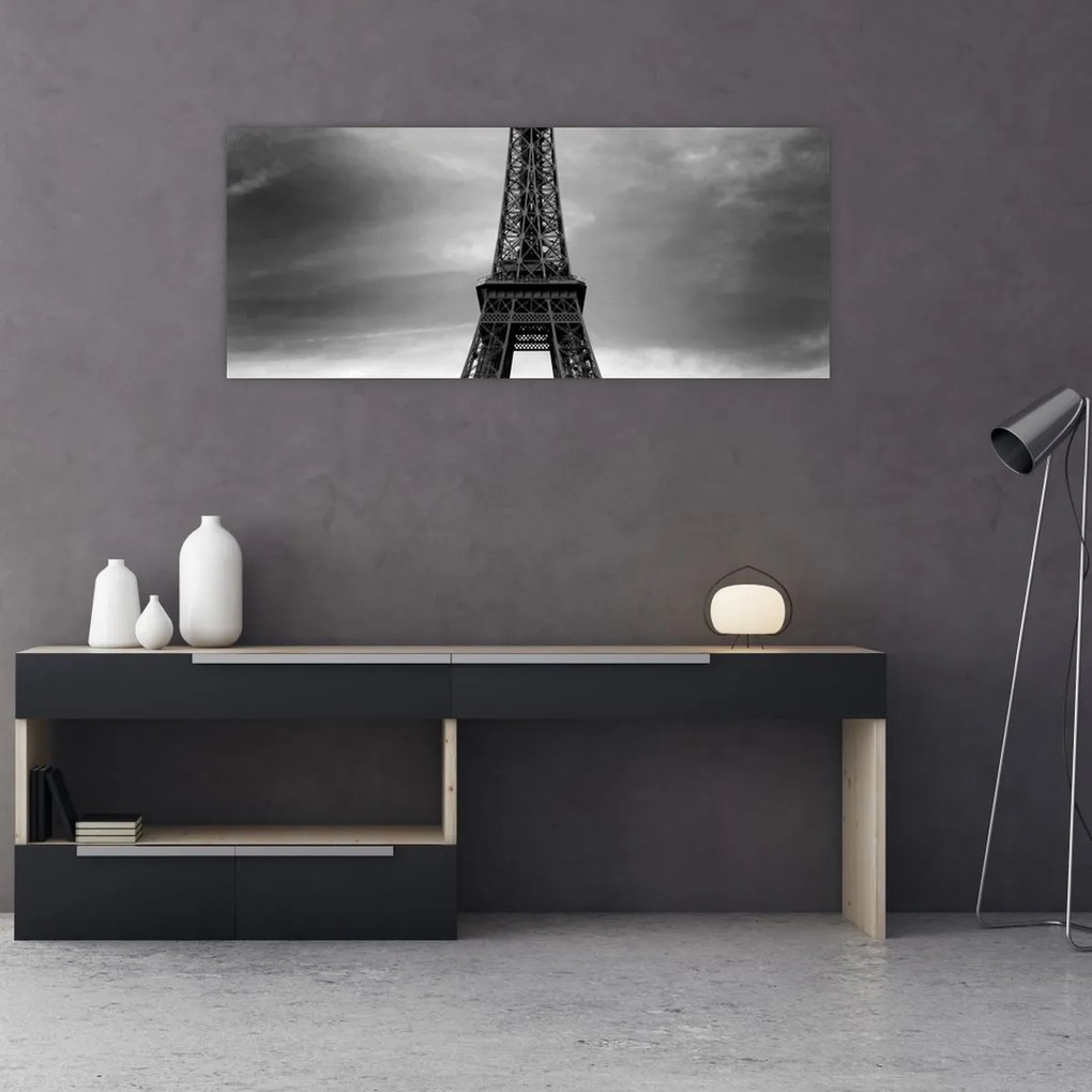 Kép - Rózsaszín autó Párizsban (120x50 cm)