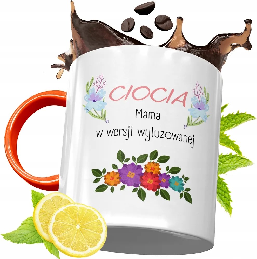 Narancssárga Bögre Nagynéninek Tökéletes Ajándék fényképes nyomtatással