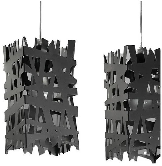 ONLI - Csillár zsinóron FORESTA 3xE27/15W/230V fekete