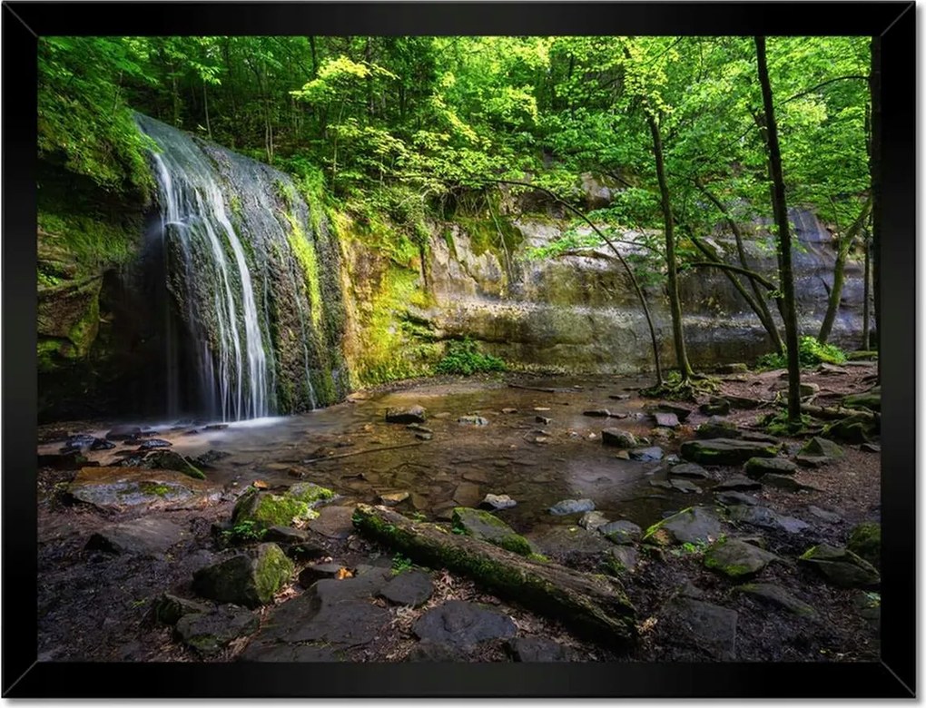 Poszterek keretben 40x30 Trópusi erdő vízesés
