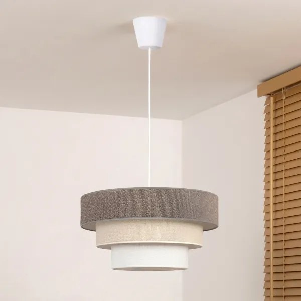 BRILAGI - Kábeles függeszték LUNETA 1xE27/60W/230V átm. 40 cm szürke/krém/fehér