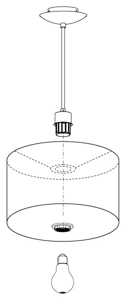 Eglo 31601 - Csillár kötélen MASERLO 1xE27/60W/230V