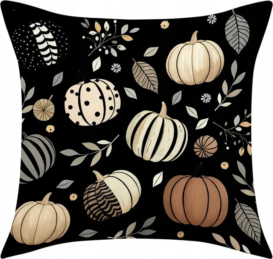 Ecarla Párnahuzat 45x45cm gyönyörű nyomtatás Őszi Tök Boho POD242