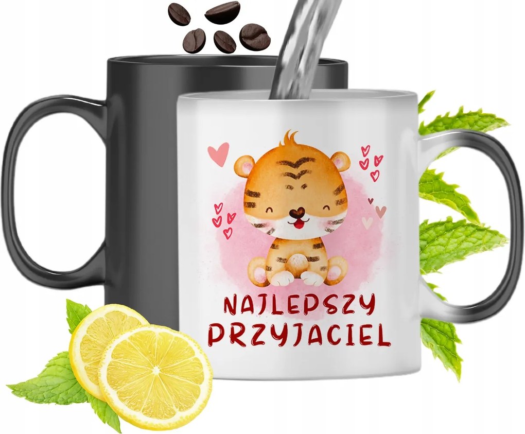 Mágikus Bögre Tigrissel, Színváltós, fényképes nyomattal