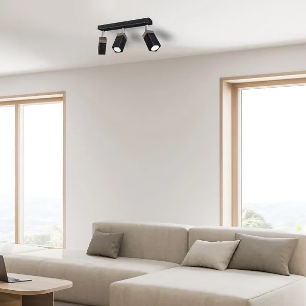 Spotlámpa SOLO 3xGU10/MR11/40W/230V fekete