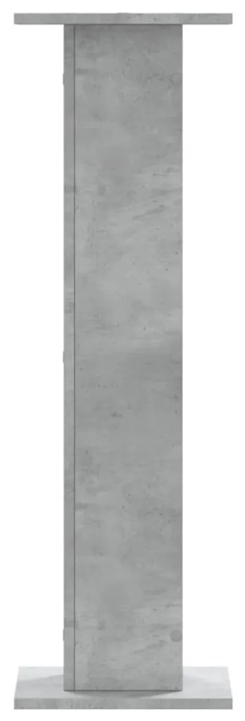 2 db betonszürke szerelt fa növénytartó állvány 30 x 30 x 95 cm