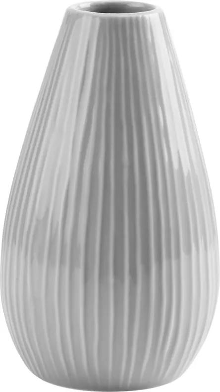 RIFFLE váza, világosszürke 15,5 cm