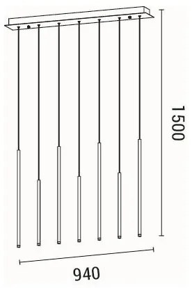 LED Csillár zsinóron LED/16W/230V 3000K