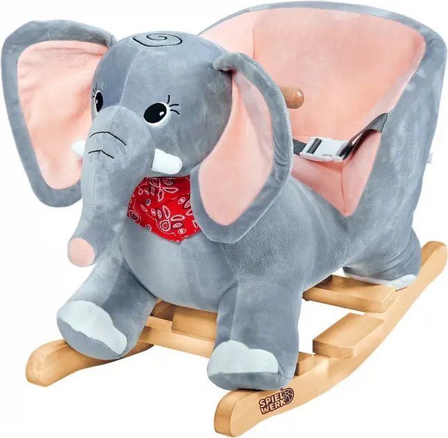 Plüss hintázó állat gyerekeknek hanghatásokkal zöld