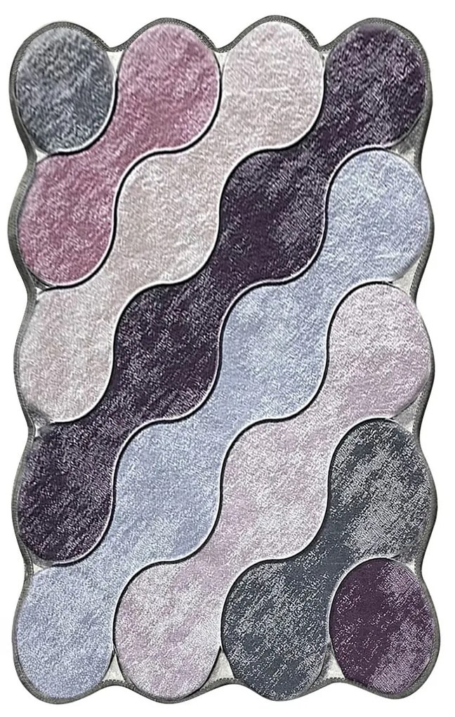 Fürdőszobaszőnyeg Circle - Purple