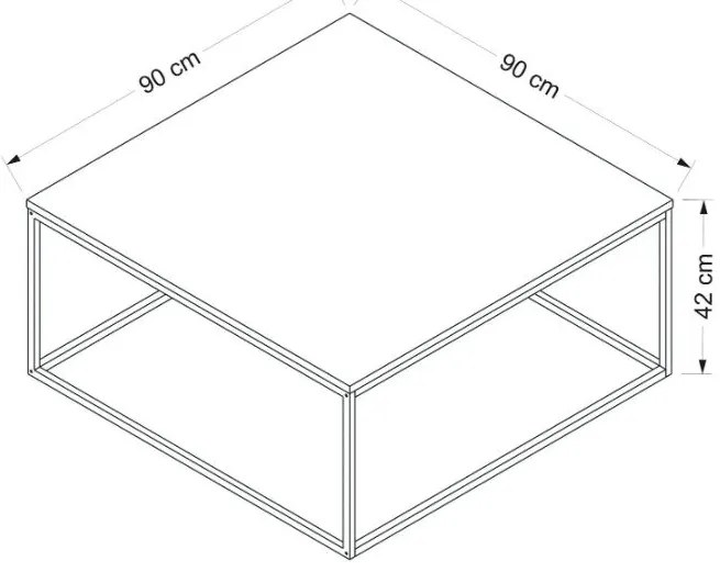 Dohányzóasztal Loni - White