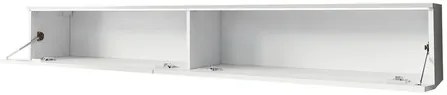 TV szekrény Dlana 180 MDF (fekete grafit + halcsont fekete) (fehér LED világítás). 1106209