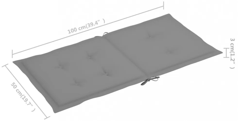 6 db szürke oxford szövet háttámlás székpárna